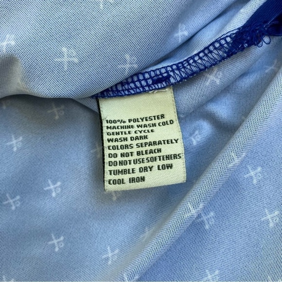 Donald Ross All Over Golf Print Performance Polo Shirt Navy Club Embroidery Sz L - Picture 14 of 16